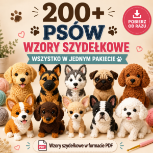 Pakiet 200+ wzorów piesków amigurumi